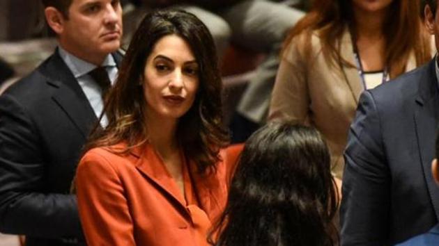 Amal Clooney’s leading work on human rights means she is ideally placed to ensure this campaign has real impact for journalists.(REUTERS PHOTO)