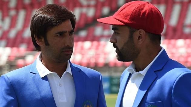 File image of Asghar Afghan and Rashid Khan.(AFP) File image of Asghar Afghan and Rashid Khan.(AFP)