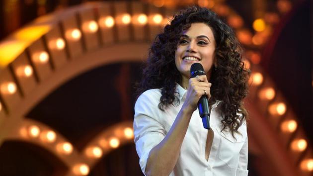 Taapsee Pannu on HT most Stylish Awards 2019.(Satyabrata Tripathy/HT Photo)