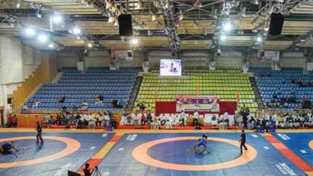 File image of a wrestling arena.(HT Photo) File image of a wrestling arena.(HT Photo)
