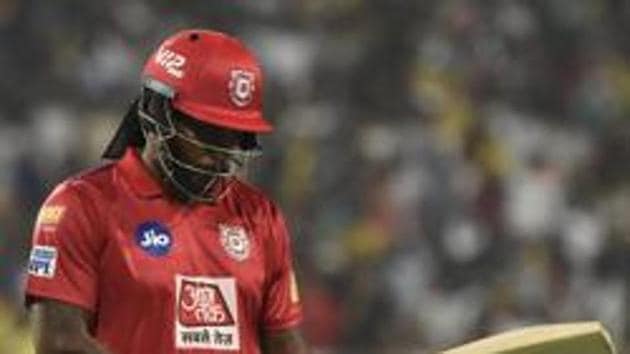File image of KXIP cricketer Chris Gayle(PTI)