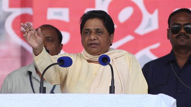 The BSP leader called on the voters to ensure that the BJP does not return to power at the Centre.(HT PHOTO) The BSP leader called on the voters to ensure that the BJP does not return to power at the Centre.(HT PHOTO)