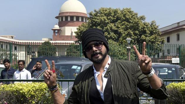 Sreesanth, former Indian cricketer reacts after the verdict in match fixing case, at Supreme Court in New Delhi, India, on Friday, March 15, 2019.(Sushil Kumar/HT PHOTO) Sreesanth, former Indian cricketer reacts after the verdict in match fixing case, at Supreme Court in New Delhi, India, on Friday, March 15, 2019.(Sushil Kumar/HT PHOTO)