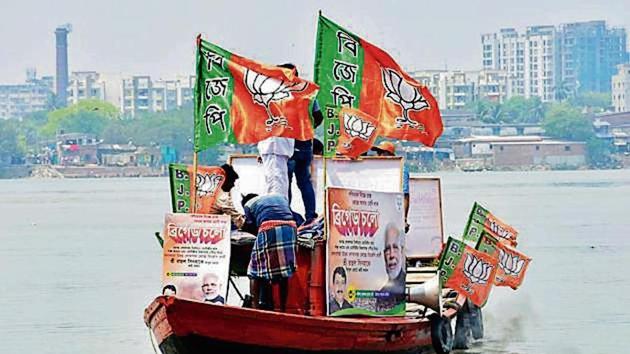BJP’s general secretary Kailash Vijayvargiya, joint organisational secretary Shiv Prakash, Arvind Menon and Suresh Pujari played pivotal a role in building the party in West Bengal(ANI Photo) BJP’s general secretary Kailash Vijayvargiya, joint organisational secretary Shiv Prakash, Arvind Menon and Suresh Pujari played pivotal a role in building the party in West Bengal(ANI Photo)
