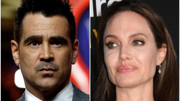 Angelina Jolie and Colin Farrell at the Dumbo premiere.