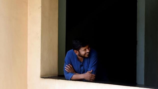 Former president of the Jawaharlal Nehru University Students Union (JNUSU) and CPI candidate from Begusarai Kanhaiya Kumar seen at his party office, in Begusarai, Bihar. (Parwaz Khan / HT Photo) Former president of the Jawaharlal Nehru University Students Union (JNUSU) and CPI candidate from Begusarai Kanhaiya Kumar seen at his party office, in Begusarai, Bihar. (Parwaz Khan / HT Photo)