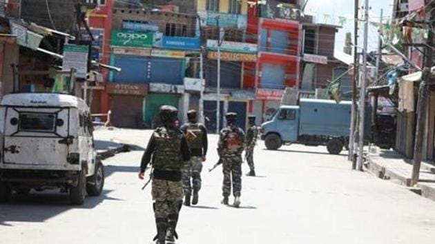Two militants killed in gunfight with security forces in Jammu and Kashmir’s Shopian.(HT Photo) Two militants killed in gunfight with security forces in Jammu and Kashmir’s Shopian.(HT Photo)