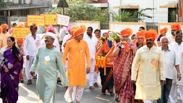 The festival is linked to the mythical day on which Hindu god Brahma created time and universe. To some, it commemorates the coronation of Rama in Ayodhya after his victory over evil Ravana, or alternatively the start of Shalivahan calendar after he defeated the Huns invasion in the 1st century. (HT PHOTO) 