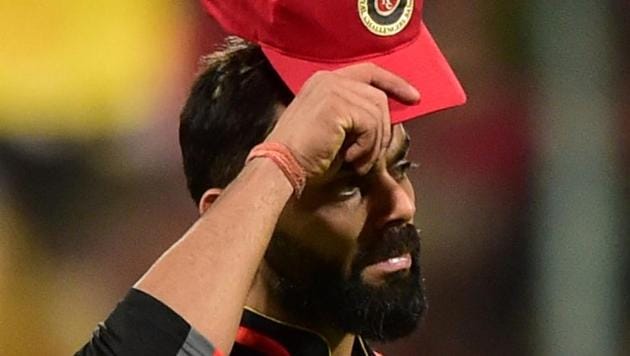 Royal Challengers Bangalore (RCB) skipper Virat Kohli reacts during an Indian Premier League 2019 game.(PTI) Royal Challengers Bangalore (RCB) skipper Virat Kohli reacts during an Indian Premier League 2019 game.(PTI)