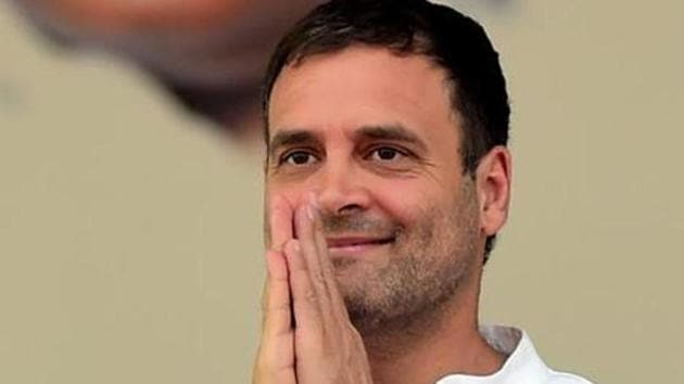 On March 16, Rahul Gandhi had addressed a rally at parade ground in Dehradun where former BJP chief minister BC Khanduri’s son Manish Khanduri joined Congress.(PTI) On March 16, Rahul Gandhi had addressed a rally at parade ground in Dehradun where former BJP chief minister BC Khanduri’s son Manish Khanduri joined Congress.(PTI)