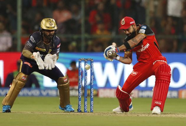 Virat Kohli went past Suresh Raina to become the highest scorer in the Indian Premier League as RCB posted 205/3 in 20 overs. (AP) Virat Kohli went past Suresh Raina to become the highest scorer in the Indian Premier League as RCB posted 205/3 in 20 overs. (AP)