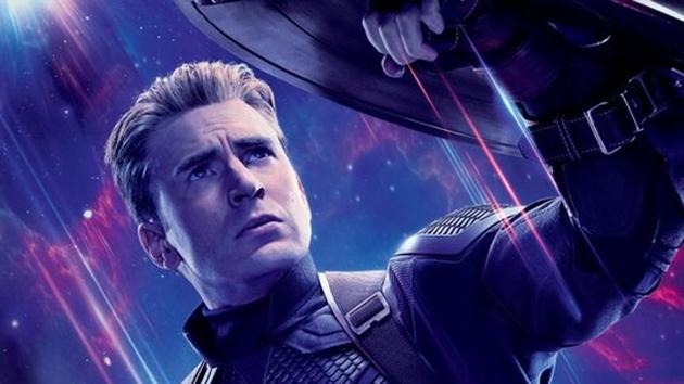 Chris Evans as Captain America in a poster for Avengers: Endgame.