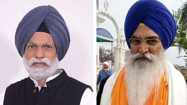 The Congress on Saturday announced Amar Singh (left), a former IAS officer of Madhya Pradesh cadre, as its candidate against Shiromani Akali Dal’s Darbara Singh Guru, a former IAS officer of the Punjab cadre.(HT Photo) The Congress on Saturday announced Amar Singh (left), a former IAS officer of Madhya Pradesh cadre, as its candidate against Shiromani Akali Dal’s Darbara Singh Guru, a former IAS officer of the Punjab cadre.(HT Photo)