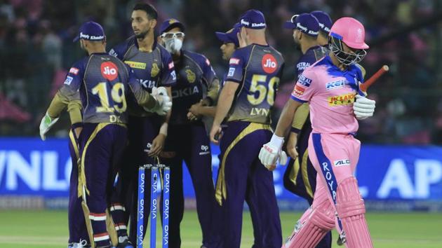 Rajasthan Royals skipper Ajinkya Rahane walks back to pavilion. (AP) Rajasthan Royals skipper Ajinkya Rahane walks back to pavilion. (AP)
