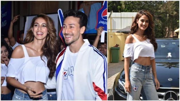 Disha Patani and Tiger Shroff at the Pepsi anthem launch.(Varinder Chawla)