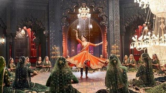 Madhuri Dixit in a shot from a new song called Tabah Hogaye from Kalank, which will debut on Tuesday.(Instagram)