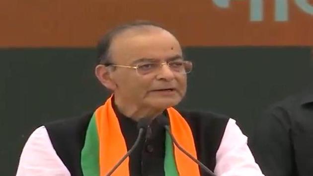 Arun Jaitley said the essence of the BJP manifesto is to deplete poverty over the next five years to single digit and then gradually eliminate it. Arun Jaitley said the essence of the BJP manifesto is to deplete poverty over the next five years to single digit and then gradually eliminate it.