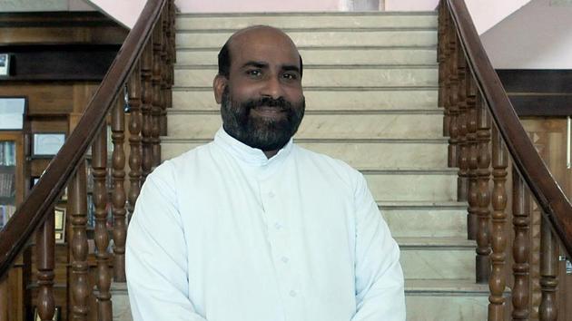 Father Anthony Madassary’s firm Sahodaya sells books and stationary to many schools in Punjab. (HT Photo) Father Anthony Madassary’s firm Sahodaya sells books and stationary to many schools in Punjab. (HT Photo)