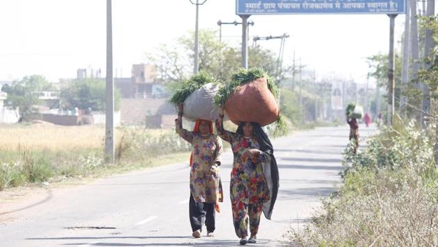 Women in Nuh say they feel vulnerable due to lack of proper toilets and water supply. (Yogendra Kumar/HT PHOTO) Women in Nuh say they feel vulnerable due to lack of proper toilets and water supply. (Yogendra Kumar/HT PHOTO)