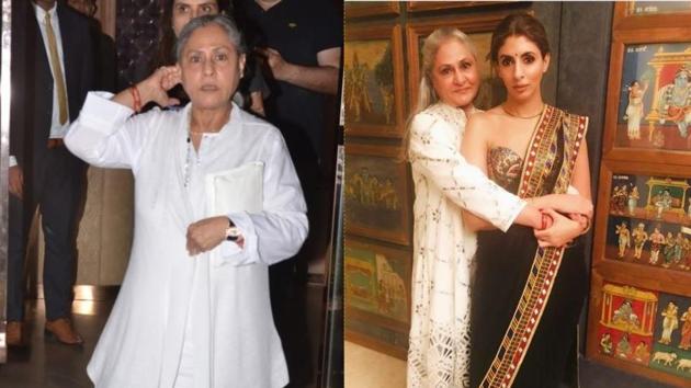 Jaya Bachchan at her dinner party on Monday.(Varinder Chawla)