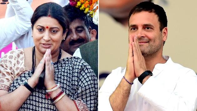 The BJP claims that despite losing , Smriti Irani has visited Amethi more than sitting MP Rahul Gandhi, a point which the Congress counters.(Photo Credit: Agencies)