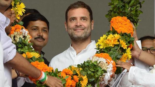 Congress president Rahul Gandhi threw an “open book” challenge to PM Modi inviting him for a debate. Taking a jibe at Modi saying that he is “scared”, Gandhi listed three topics for a political debate. “Dear PM, scared of debating me on corruption? I can make it easier for you. Let’s go open book, so you can prepare: 1. RAFALE+Anil Ambani, 2. Nirav Modi, 3. Amit Shah+Demonetisation.” (ANI)