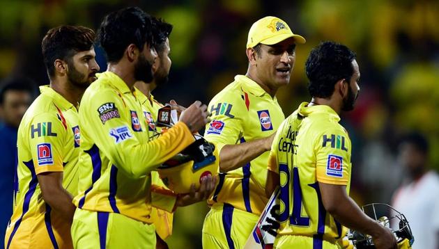 File image of MS Dhoni with CSK players (PTI) File image of MS Dhoni with CSK players (PTI)