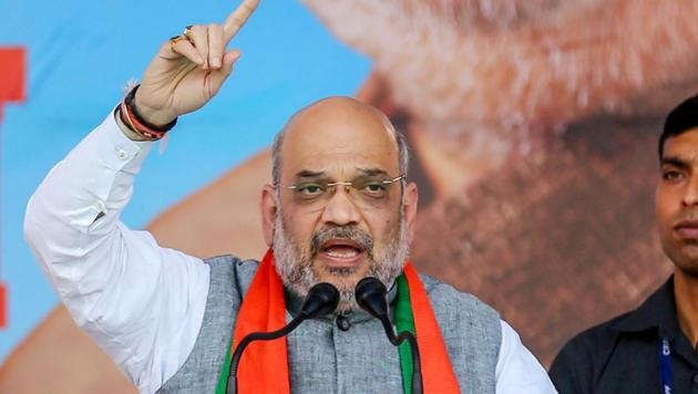 BJP National Prsident Amit Shah addresses during an election rally, ahead of the Lok Sabha polls, in Nagpur, Tuesday, April 09, 2019. (PTI file photo) BJP National Prsident Amit Shah addresses during an election rally, ahead of the Lok Sabha polls, in Nagpur, Tuesday, April 09, 2019. (PTI file photo)
