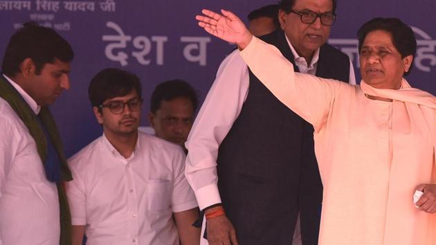 Bahujan Samaj Party (BSP) leader Mayawati during an election rally, at Greater Noida, on Monday, April 8, 2019. (Virendra Singh Gosain/HT PHOTO) Bahujan Samaj Party (BSP) leader Mayawati during an election rally, at Greater Noida, on Monday, April 8, 2019. (Virendra Singh Gosain/HT PHOTO)