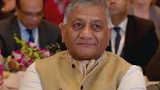 Former army chief and union minister Vijay Kumar Singh(File)