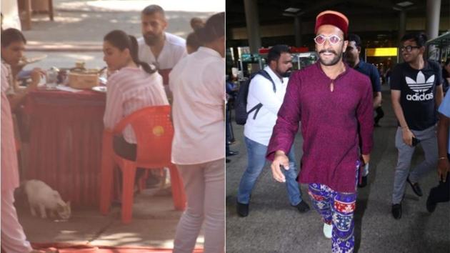 Kareena Kapoor shares lunch with a cat, Ranveer Singh returns from  Dharamshala in Himachali outfit. See pics