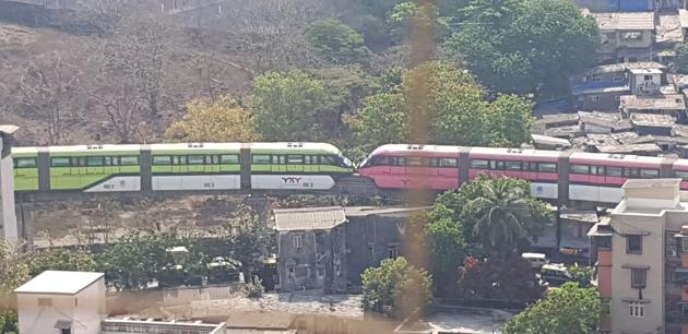The first incident took place at Wadala Bridge station at 10.01am, when one train, heading towards the Wadala depot, stopped functioning owing to a power failure. The second train stopped functioning around 3.45pm. (HT Photo) The first incident took place at Wadala Bridge station at 10.01am, when one train, heading towards the Wadala depot, stopped functioning owing to a power failure. The second train stopped functioning around 3.45pm. (HT Photo)