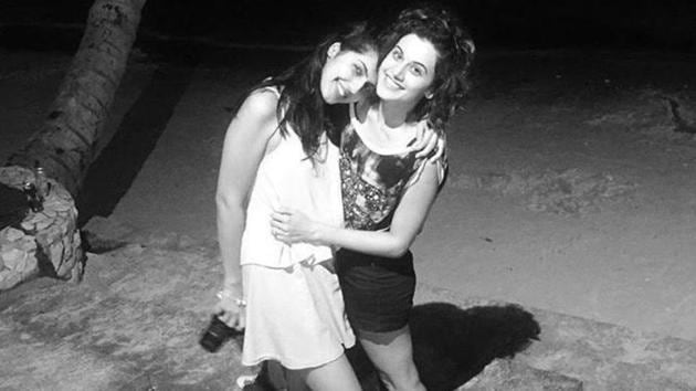 Taapsee Pannu with her sister Shagun.