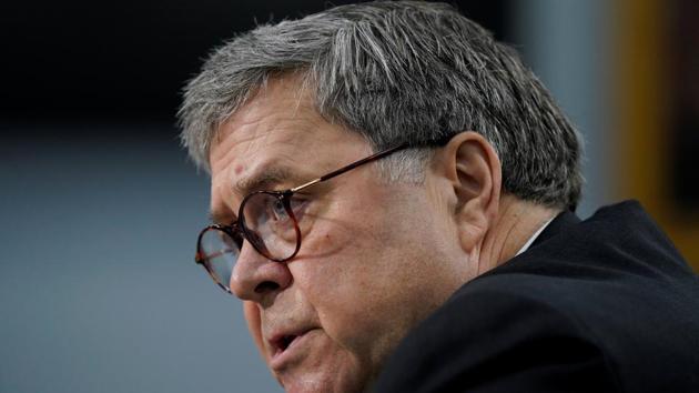 US attorney general William Barr testifies on the Justice Department's budget proposal before a House Appropriations Subcommittee hearing on Capitol Hill in Washington on April 9.(REUTERS)