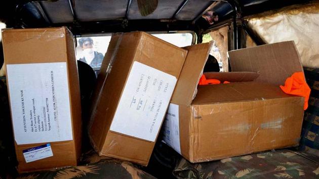 Leaders of the state Congress accompanied the flying squad to the workshop where electronic cards, with audio clips on air strikes, were allegedly being manufactured. (File) Leaders of the state Congress accompanied the flying squad to the workshop where electronic cards, with audio clips on air strikes, were allegedly being manufactured. (File)