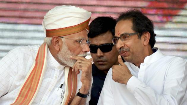 The Uddhav Thackeray-led party said it agrees with PM Modi’s emotional appeal that people should vote for the BJP as a gesture of respect towards the brave-hearts who attacked Pakistan.(PTI)
