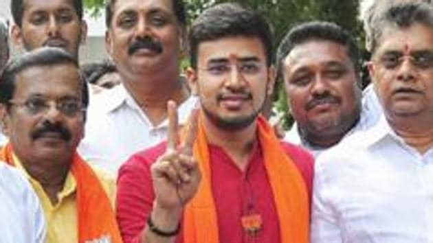 The BJP had fielded young leader Tejasvi Surya from the Bangalore South Lok Sabha seat.(PTI)