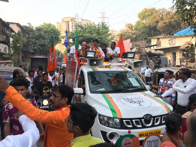 Manoj Kotak campaigning in Bhandup on Thursday Manoj Kotak campaigning in Bhandup on Thursday