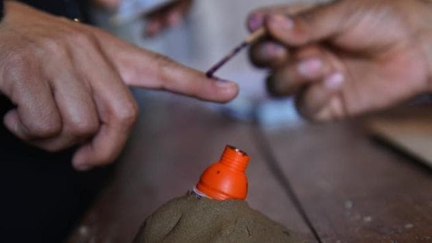 A voter has their finger ink-marked in Katka in Muzaffarnagar, Uttar Pradesh. All eyes are on Muzaffarnagar, where RLD chief Ajit Singh will take on the BJP’s Sanjeev Balyan. His son Jayant Chaudhary is fielded against Union minister Satyapal Singh in Baghpat. (Vipin Kumar / HT Photo) A voter has their finger ink-marked in Katka in Muzaffarnagar, Uttar Pradesh. All eyes are on Muzaffarnagar, where RLD chief Ajit Singh will take on the BJP’s Sanjeev Balyan. His son Jayant Chaudhary is fielded against Union minister Satyapal Singh in Baghpat. (Vipin Kumar / HT Photo)