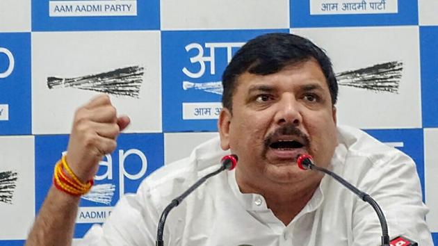 Aam Aadmi Party (AAP) MP Sanjay Singh told media that the offer made by Congress was “impractical and one that would favour” the Bharatiya Janata Party (BJP). (PTI) Aam Aadmi Party (AAP) MP Sanjay Singh told media that the offer made by Congress was “impractical and one that would favour” the Bharatiya Janata Party (BJP). (PTI)
