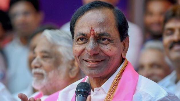 Telangana chief minister and TRS chief K Chandrasekhar Rao is looking to repeat his party’s massive performance in the assembly elections in December. (PTI) Telangana chief minister and TRS chief K Chandrasekhar Rao is looking to repeat his party’s massive performance in the assembly elections in December. (PTI)