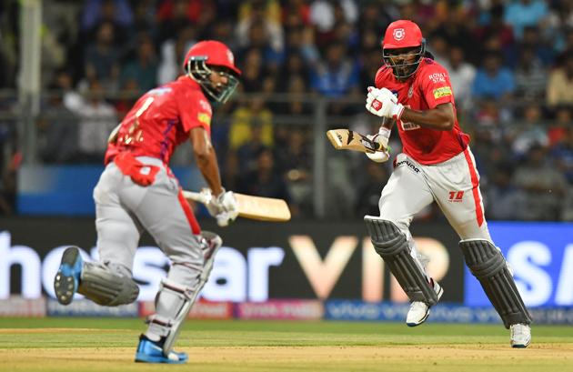 KL Rahul and Chris Gayle got KXIP to a great start with a 116-run partnership. (AFP) KL Rahul and Chris Gayle got KXIP to a great start with a 116-run partnership. (AFP)