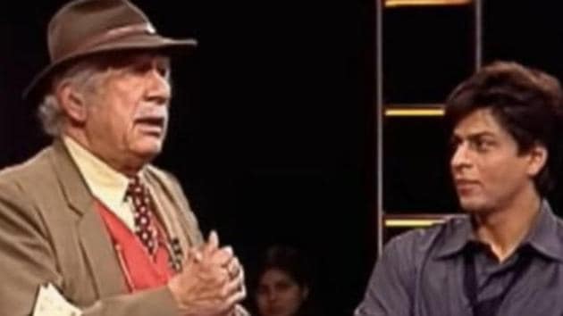Shah Rukh Khan and Colonel Raj Kapoor on an episode of Jeena Isi Ka Naam Hai. Shah Rukh Khan and Colonel Raj Kapoor on an episode of Jeena Isi Ka Naam Hai.