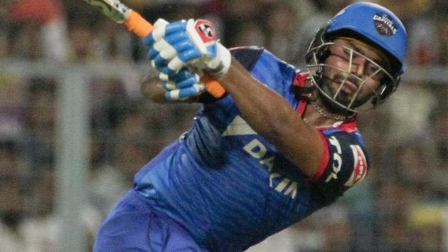 Delhi Capitals' Rishabh Pant hits a ball against Kolkata Knight Riders. (AP)