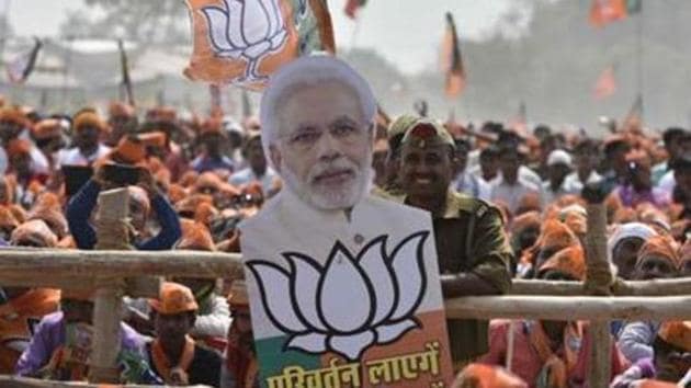 Of 91 seats where polling was held in the first phase of the seven-phase general election, the BJP won 32 in the 2014 election. (HT PHOTO) Of 91 seats where polling was held in the first phase of the seven-phase general election, the BJP won 32 in the 2014 election. (HT PHOTO)