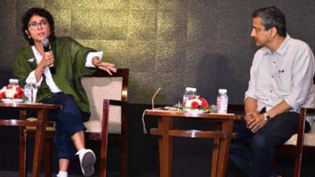 Kiran Rao (left) during one of the sessions at TiECon Pune. (HT PHOTO) Kiran Rao (left) during one of the sessions at TiECon Pune. (HT PHOTO)