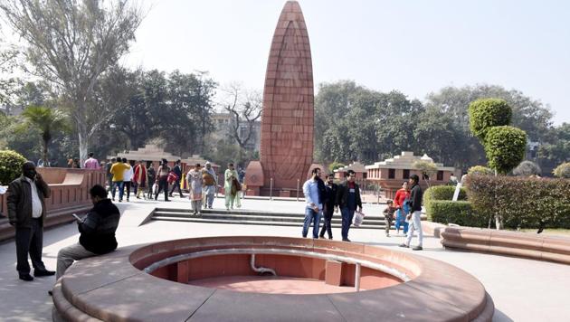 A view of defunct Water Fountains at Jallianwala Bagh in Amritsar on Sunday.24, 2019.(HT file photo)