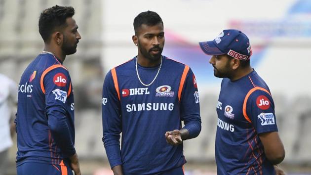 File image of Rohit Sharma, Krunal Pandya, Hardik Pandya(PTI)