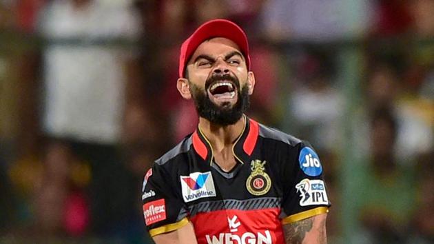 Bengaluru: Royal Challengers Bangalore (RCB) Virat Kohli reacts after missing a shot. (PTI) Bengaluru: Royal Challengers Bangalore (RCB) Virat Kohli reacts after missing a shot. (PTI)