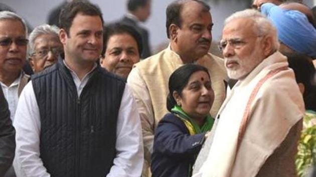 Lok sabha elections 2019: BJP, Congress step up attack as second phase nears (Sushil Kumar/HT PHOTO) Lok sabha elections 2019: BJP, Congress step up attack as second phase nears (Sushil Kumar/HT PHOTO)